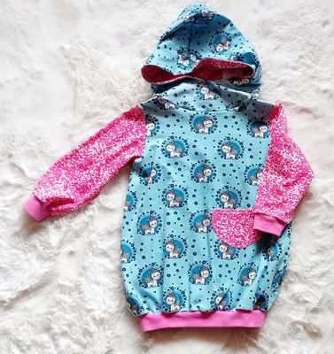 Baby Kapuzen-Ballonkleid EINHORN in Gr. 74/80 Baby Kapuzen-Ballonkleid EINHORN in Gr. 74/80