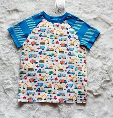 Kinder T-Shirt BAUFAHRZEUGE in Gr. 128