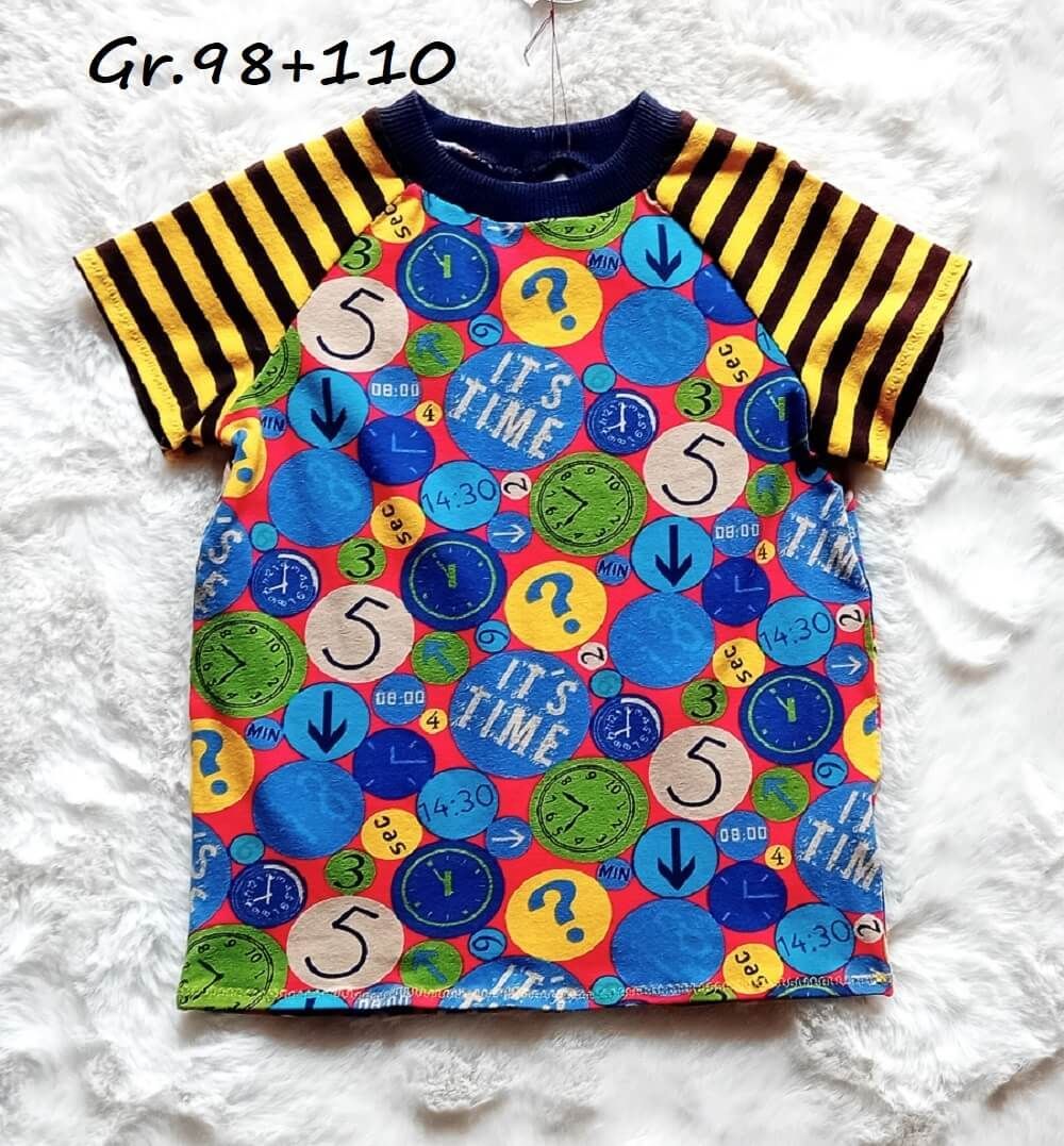 Kinder T-Shirt UHREN in Gr. 98 - 116