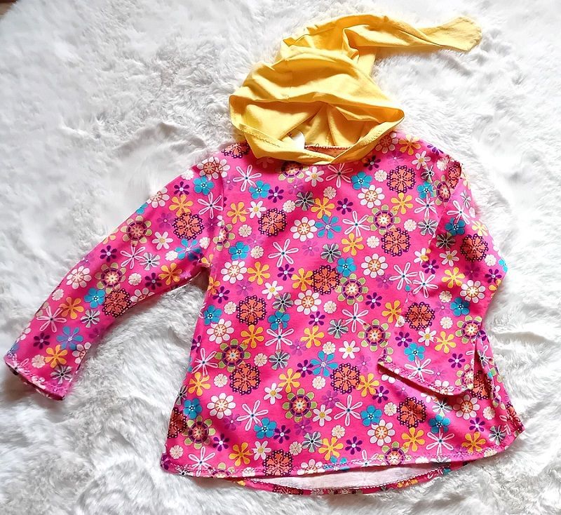 Kapuzenpullover Kinder Hoodie BLUMENRAD in Gr. 104