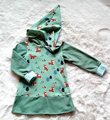 Kapuzenkleid Kinder langarm FUCHS in Gr. 86