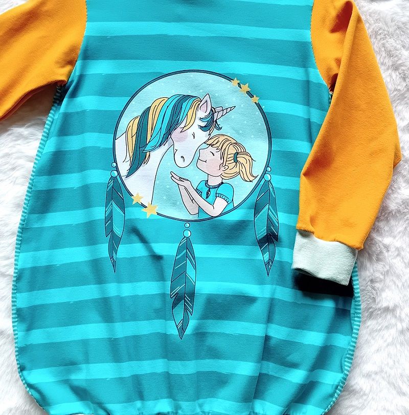 Ballonkleid Kinder EINHORN in Gr. 86/92