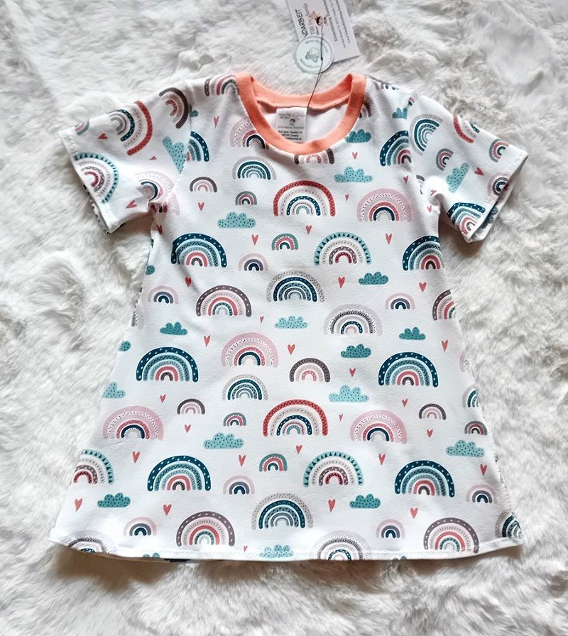 Kinderkleid Sommerkleid REGENBOGEN PASTELL in Gr. 92 Kinderkleid Sommerkleid REGENBOGEN PASTELL in Gr. 92