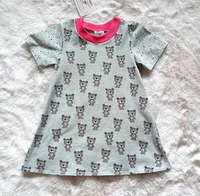 Kinderkleid Sommerkleid KLEINE KUSCHELTIERE in Gr. 92