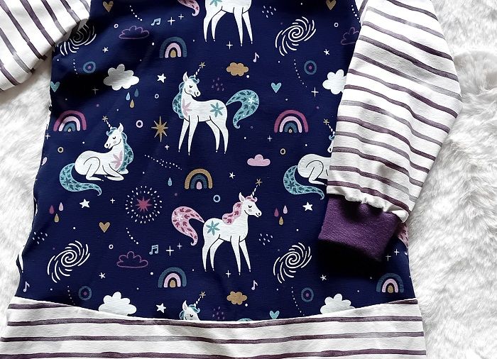 Kapuzenkleid Kinder langarm EINHORNMAGIE in Gr.  92