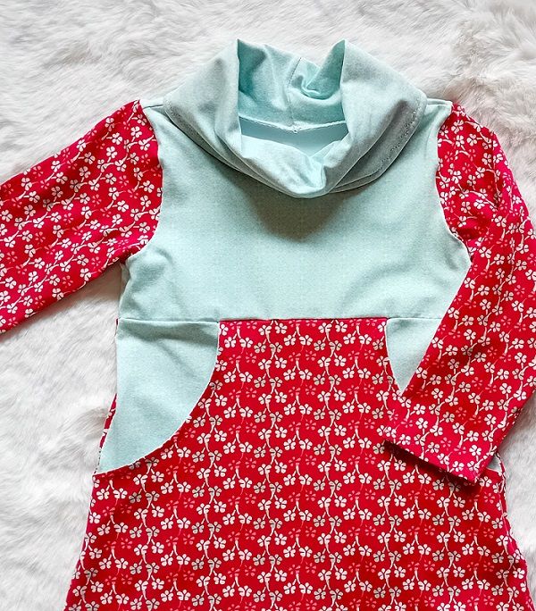 Kinderkleid langarm RINGELREIHEN in Gr. 98