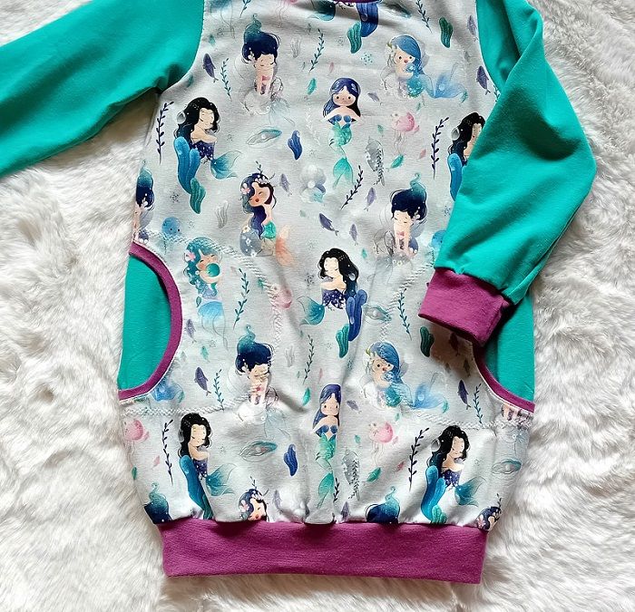 Ballonkleid Kinder MEERJUNGFRAU in Gr. 98/104