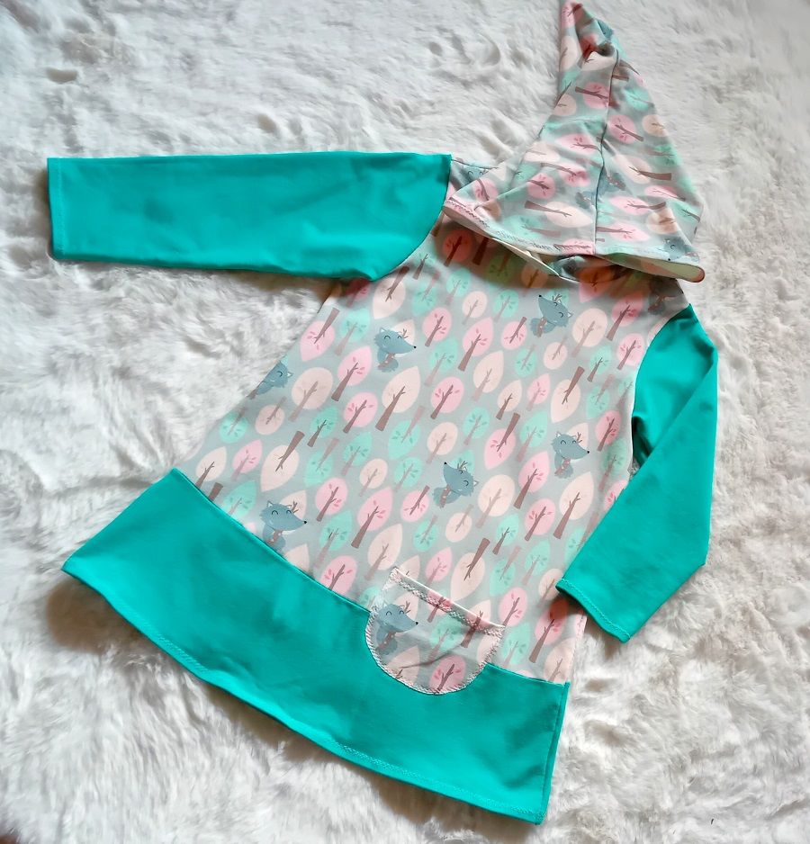 Kapuzenkleid Kinder langarm WALDRUHE in Gr. 110