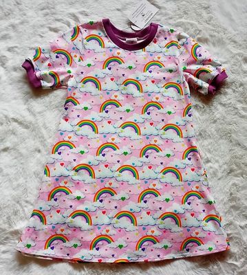 Kinderkleid Sommerkleid REGENBOGEN in Gr. 134 Kinderkleid Sommerkleid REGENBOGEN in Gr. 134