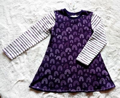 Kinderkleid langarm REGENBOGEN in Gr. 116 Kinderkleid langarm REGENBOGEN in Gr. 116