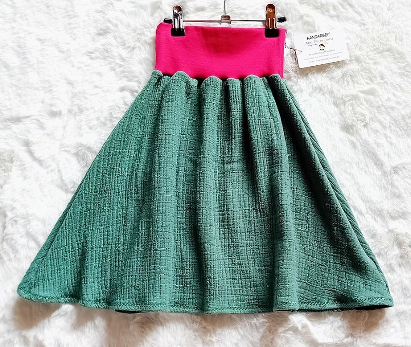 Kinderrock Tellerrock MUSSELIN petrol in Gr. 146/152 Kinderrock Tellerrock MUSSELIN petrol in Gr. 146/152