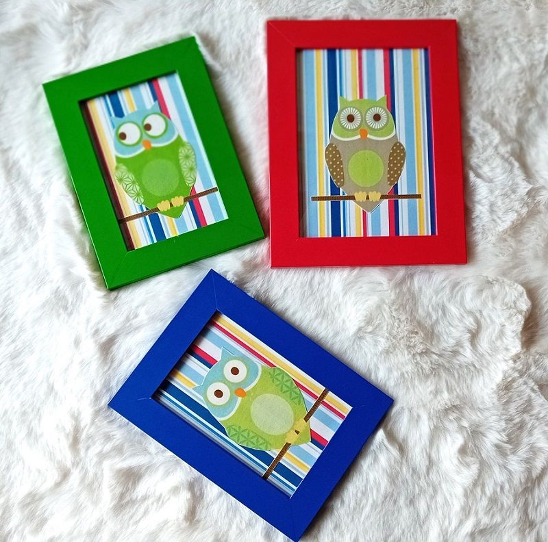 Eulen Bilder im Set - gerahmt Eulen Bilder im Set - gerahmt