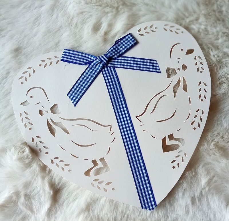 Papierherzen Landleben Gans - im 3-Set - Fensterschmuck Papierherzen Landleben Gans - im 3-Set - Fensterschmuck