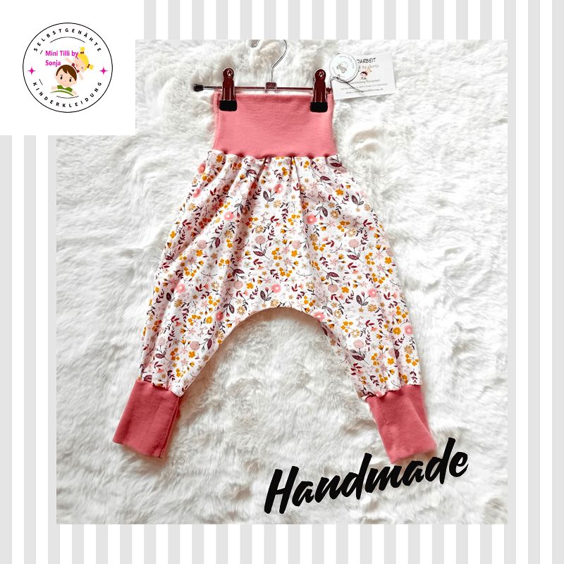 Baby Pumphose BLUMEN in Gr. 74/80