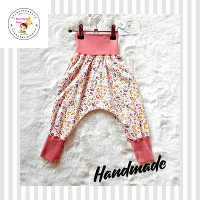 Baby Pumphose BLUMEN in Gr. 74/80