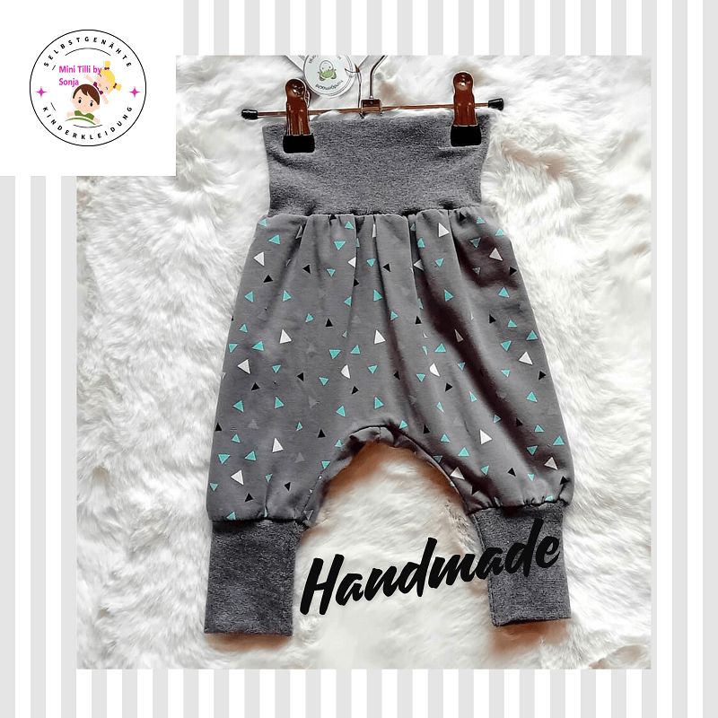 Baby Pumphose DREIECKE in Gr. 62/68