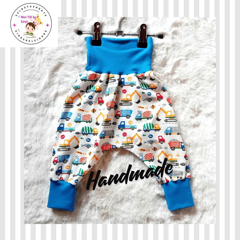Baby Pumphose BAUFAHRZEUGE in Gr. 62/68