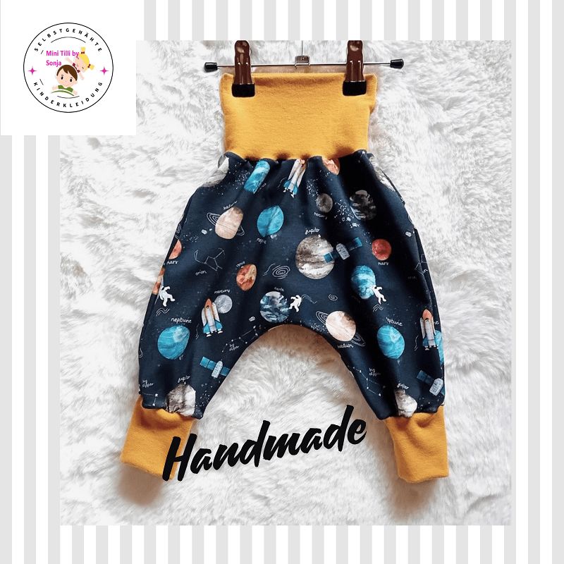 Baby Pumphose WELTALL in Gr. 62/68