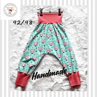 Pumphose Kinder TIERGESICHTER in Gr. 92 bis 104