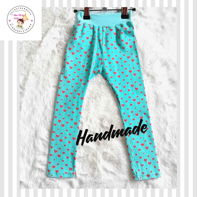 Kinder Leggings  HERZCHEN in Gr. 86 und 98