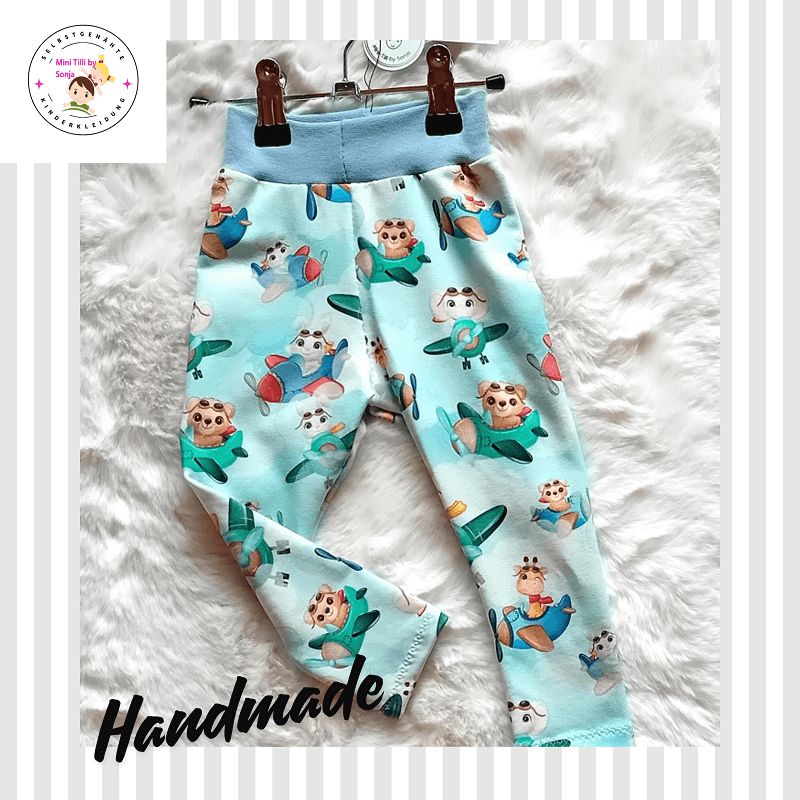 Baby Leggings FLUGZEUGE in Gr. 74