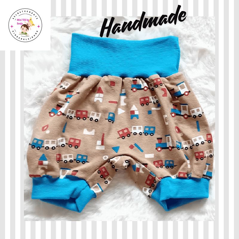 Babyshorts EISENBAHN in Gr. 56/62