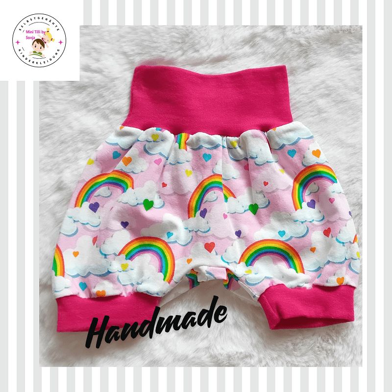 Babyshorts REGENBOGEN in Gr. 56/62