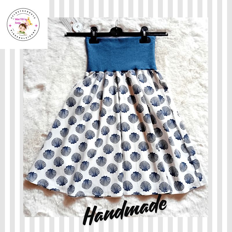 Damenrock Tellerrock  MUSCHELN in Universal Gr. 36-40