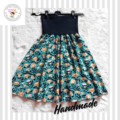 Damenrock Tellerrock  BLUMENMEER  in Universal Gr. 36-40