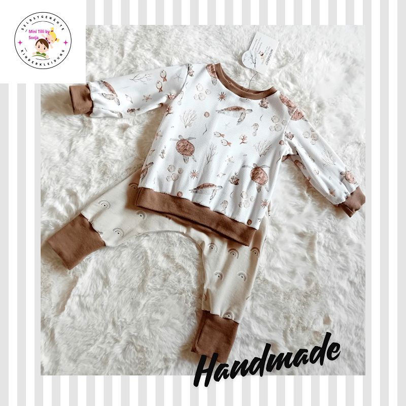 Baby Set Pumphose Pullover UNTERWASSERWELT in Gr. 68/74