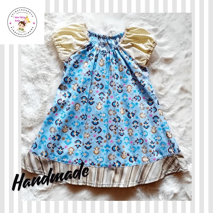 Baby Sommerkleid  AFFENPARTY in Gr. 74/80