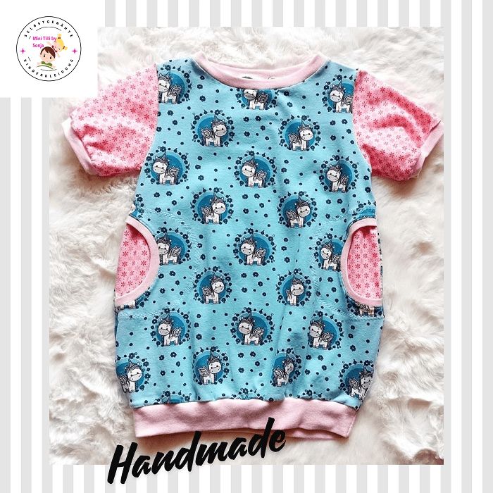 Baby Ballonkleid EINHORN in Gr. 74/80