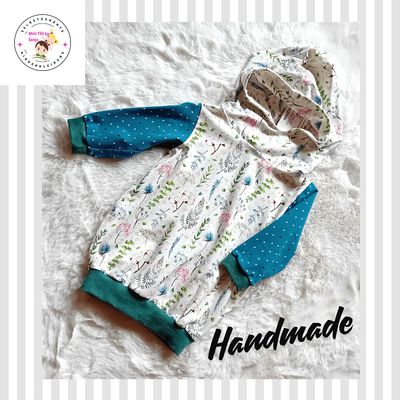 Baby Kapuzen-Ballonkleid BLUMENWIESE in Gr. 62