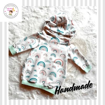 Baby Kapuzen-Ballonkleid REGENBOGEN in Gr. 62