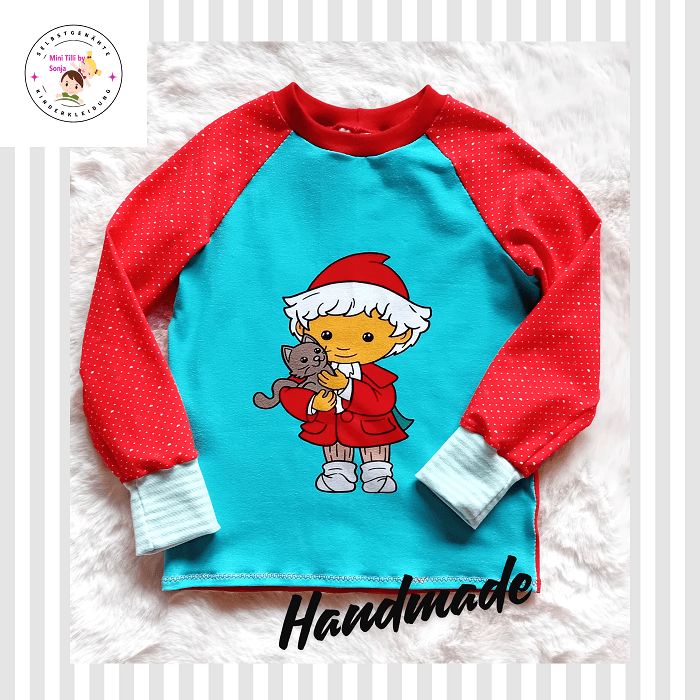 Langarmshirt Kinder SANDMANN mit Katze in Gr. 98 Langarmshirt Kinder SANDMANN mit Katze in Gr. 98