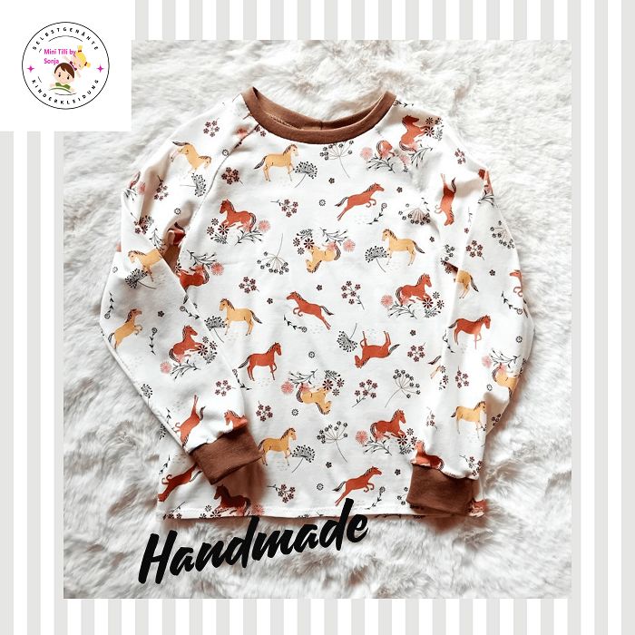 Langarmshirt Kinder PFERDE in Gr. 104 und 122 Langarmshirt Kinder PFERDE in Gr. 104 und 122