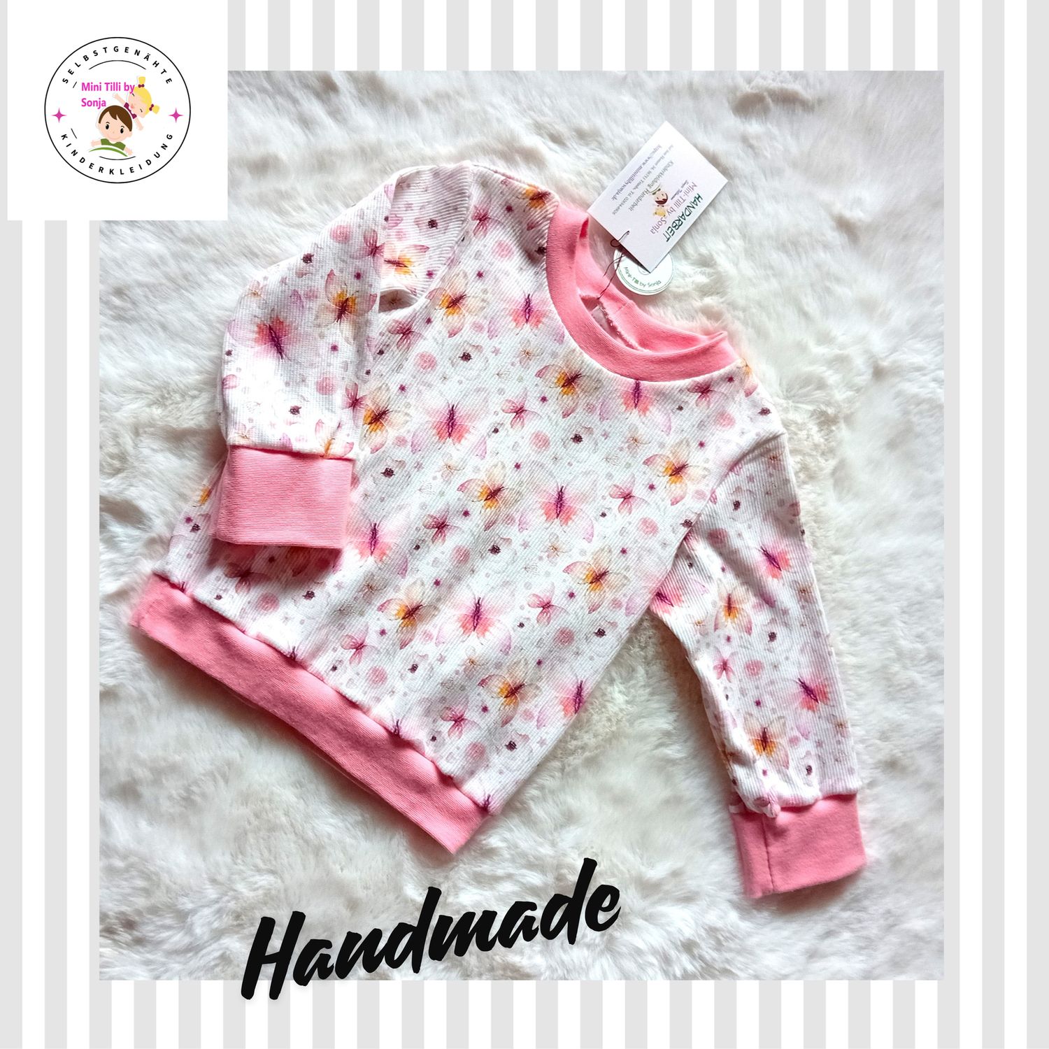 Kinder Pullover SCHMETTERLINGE in Gr. 80