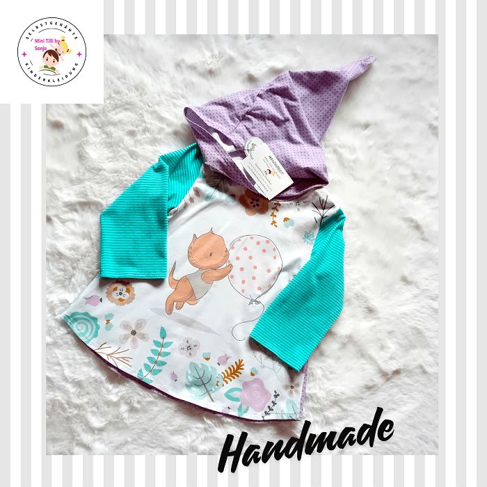 Kapuzenpullover Kinder Hoodie KATZENKIND in Gr. 98