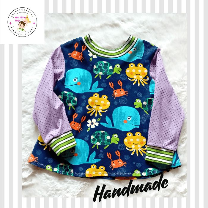 Kinderpullover langarm KLEINER WAL in Gr. 86