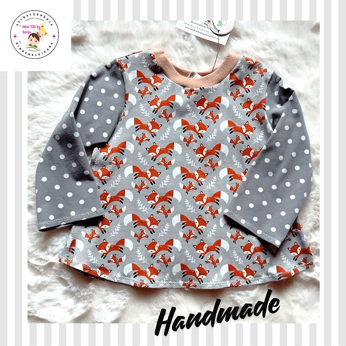 Kinderpullover langarm LUSTIGER FUCHS in Gr. 86