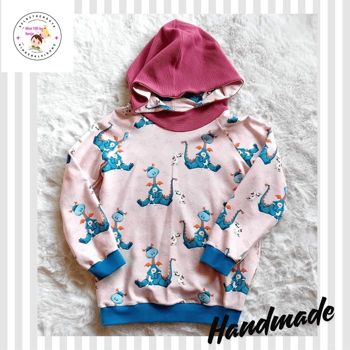 Kapuzenpullover Kinder Hoodie DRACHENKIND in Gr. 110 und 116