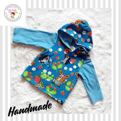 Kapuzenpullover Kinder  MAULWURF in Gr. 80