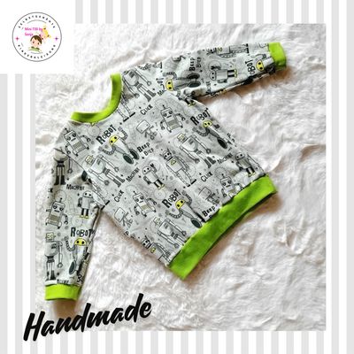 Jungen Pullover ROBOTER in Gr. 92