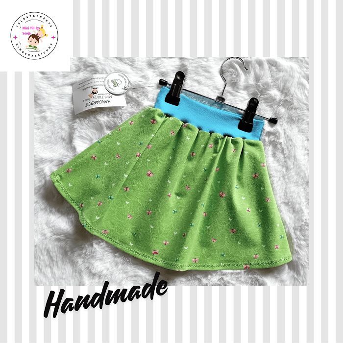 Kinderrock Tellerrock SCHMETTERLINGSWIESE in Gr. 86/92