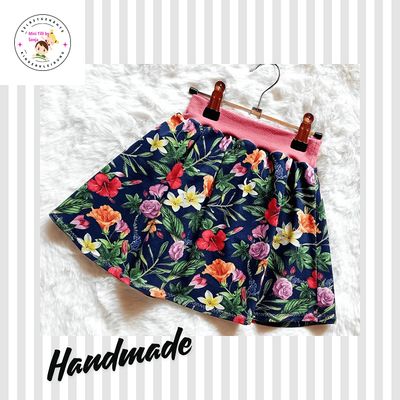 Kinderrock Tellerrock BLUMENMEER in Gr.  98/104