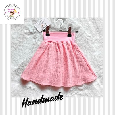 Kinderrock Tellerrock MUSSELIN apricot in Gr.  98/104