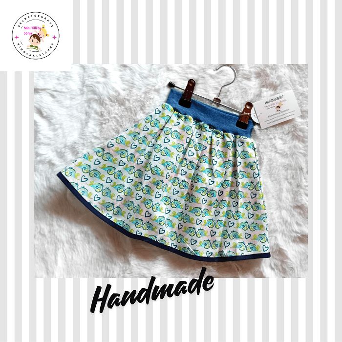 Kinderrock Tellerrock VOGELGESANG in Gr.  98/104