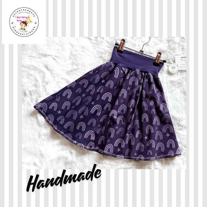 Kinderrock Tellerrock REGENBOGEN in Gr. 122/128