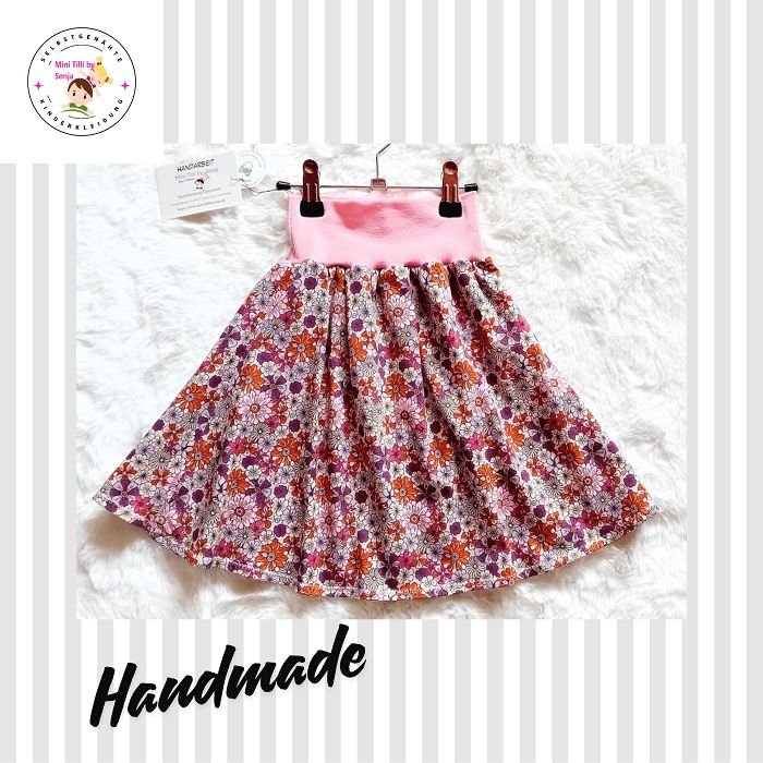 Kinderrock Tellerrock BLUMENFREUDE in Gr. 122/128