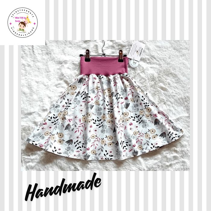 Kinderrock Tellerrock HERBSTBLUMEN  in Gr. 134/140